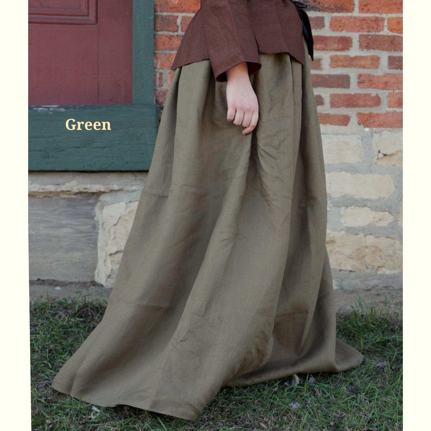 Linen Skirt in Earth Tones